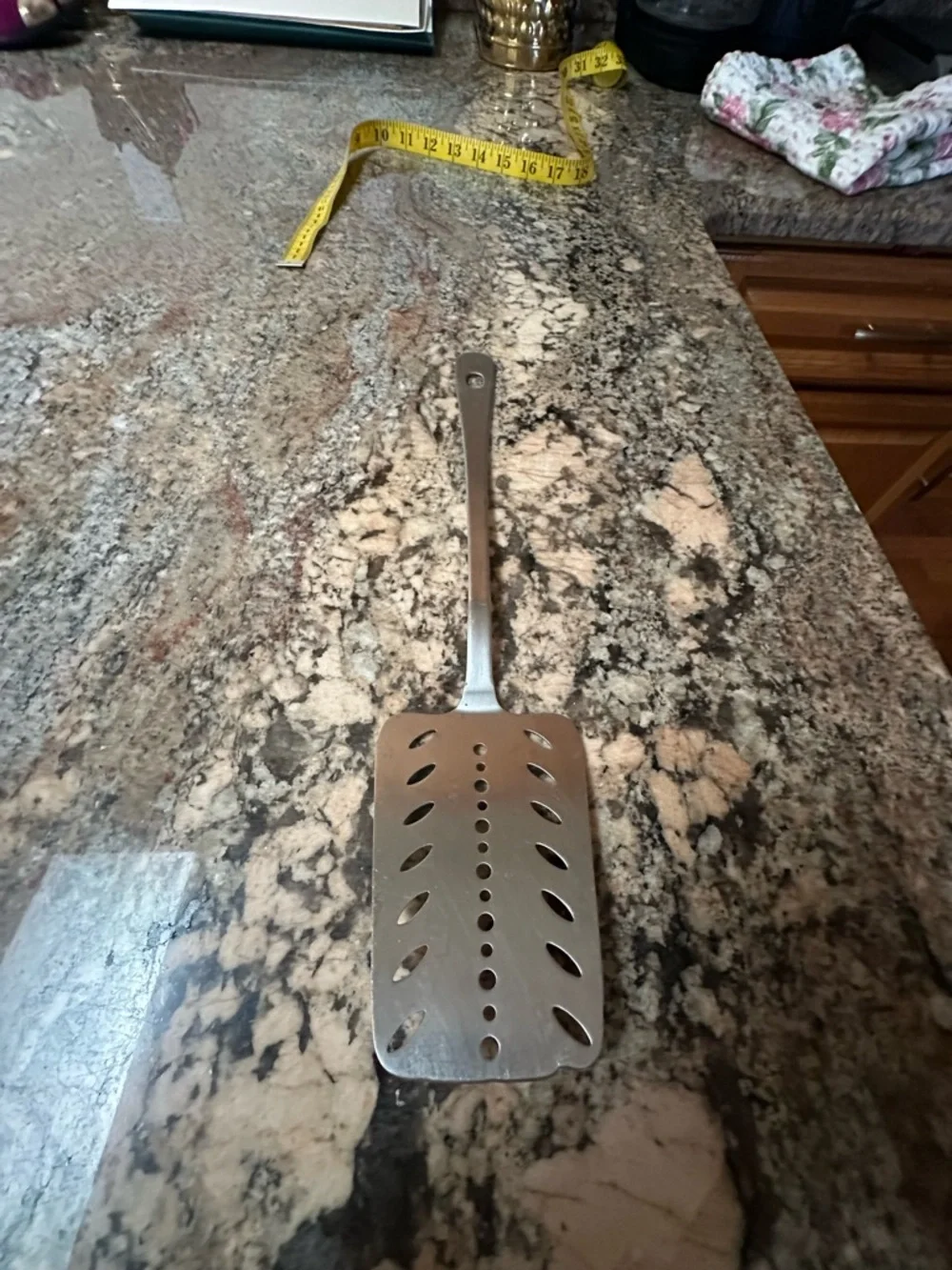 Stainless Steel Slotted Turner Spatula - Silver